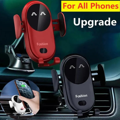 Car Wireless Charger & Phone Mounts | 15W Fast Charging with Infrared Auto Grip 📱