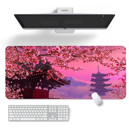 RGB Cherry Blossom Mouse Pad 🌸| Large Gaming Desk mat & Laptop Accessory 🎮