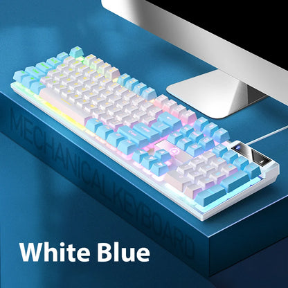 K500 Wired Keyboard | 104-Key Mechanical Feel for Office & Gaming 🎮