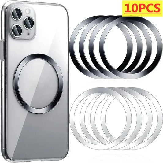 10PCS Magnetic Metal Plates | Universal Stickers for Car Phone Holders 📱🚗