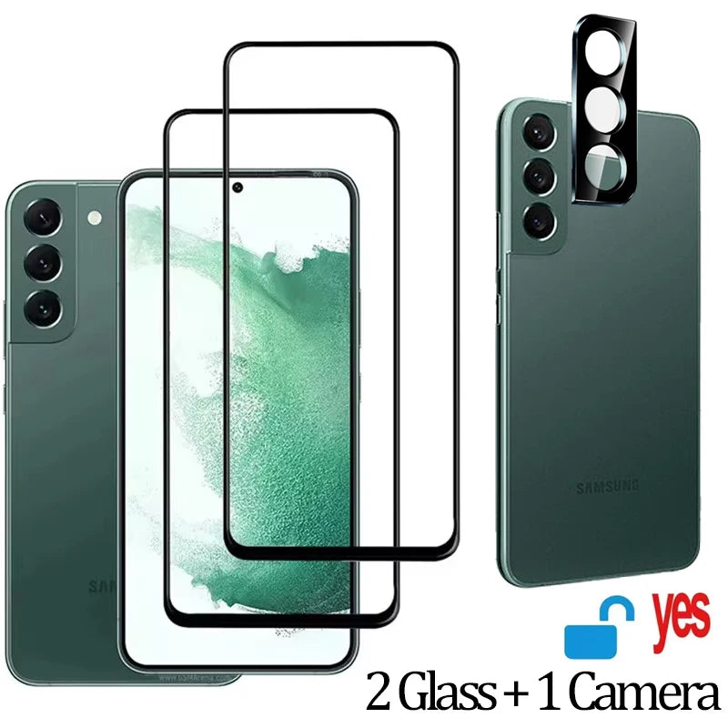 Tempered Glass for Samsung Galaxy S21-S25 📱 | Fingerprint Unlock Compatible