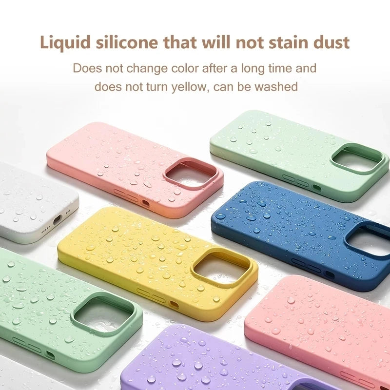 Original Liquid Silicone Case for iPhone 11-15 Series