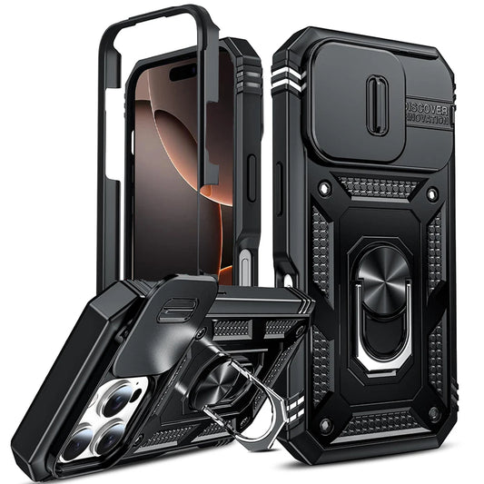 iPhone 16-11 Case | Camera Slide, 360° Military Armor