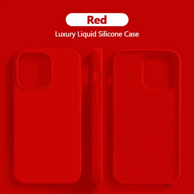 Original Liquid Silicone Case for iPhone 11-15 Series