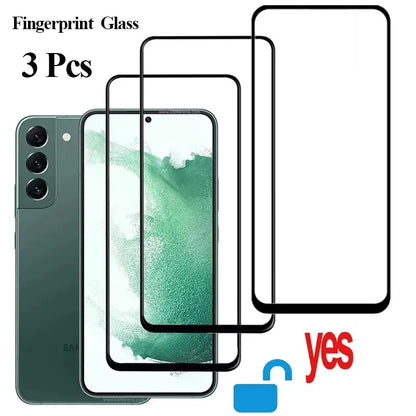 Tempered Glass for Samsung Galaxy S21-S25 📱 | Fingerprint Unlock Compatible